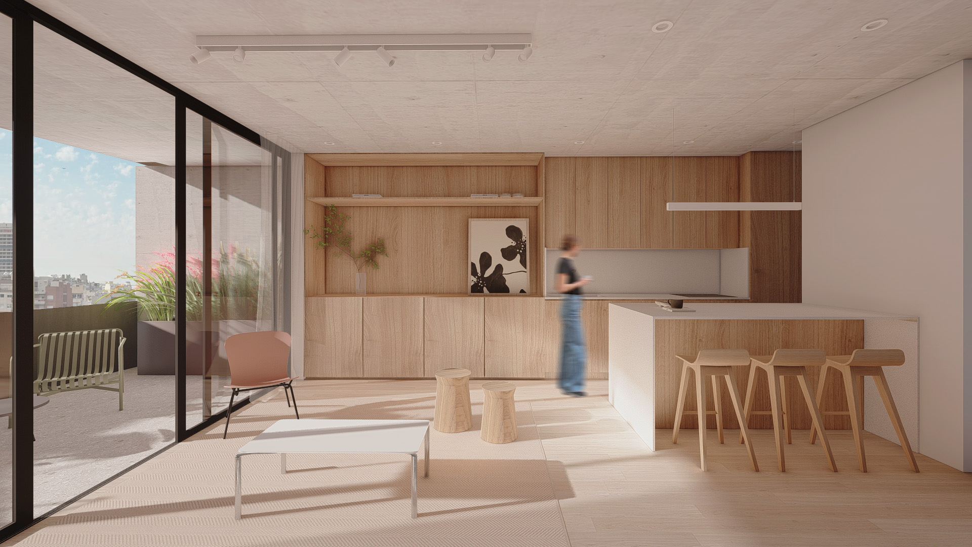 ARRIBEÑOS 3750, 5°A - 2 Ambientes con Balcón con parrilla y Full Amenities