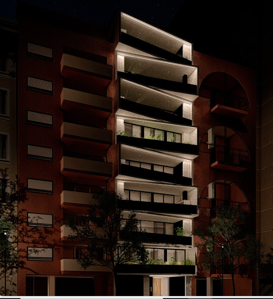 ARRIBEÑOS 3750, 4°A - 2 Ambientes con Balcón  con parrilla y Full Amenities.